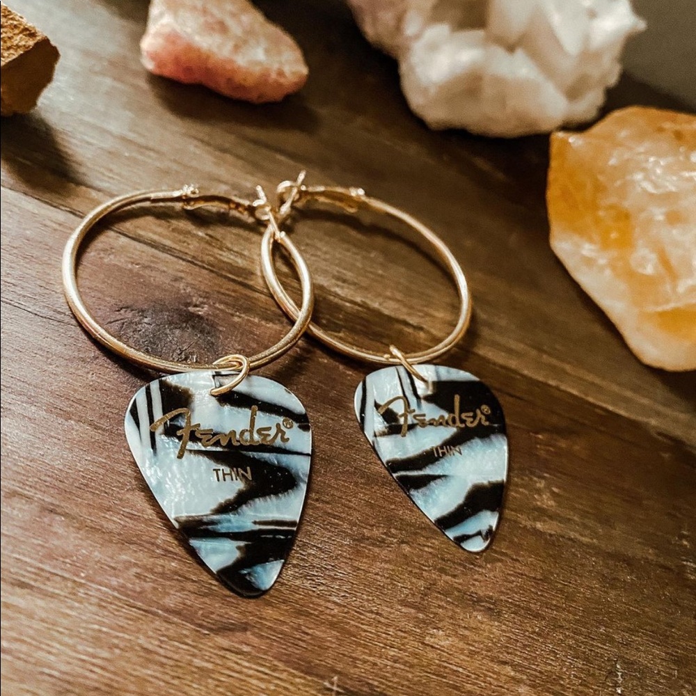 Handmade Guitar Pick Earrings